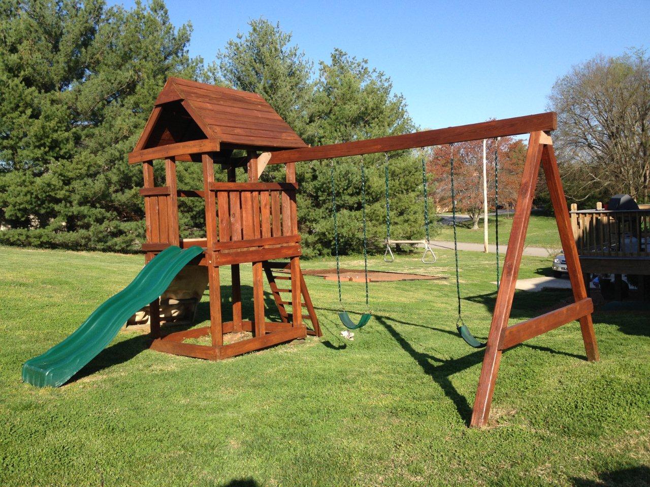 Playset after staining with Lifeline Ultra 7 Bronze 2